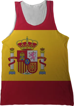 Spain Flag Tank Top Design PNG Image