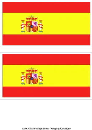 Spanish Flag Comparison PNG Image