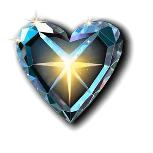 Sparkle Diamond Heart Emblem Png Mas PNG Image