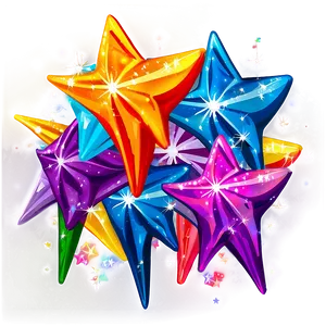 Sparkle Stars Decoration Png Ufj PNG Image