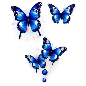 Sparkling Blue Butterflies Png Ayv PNG Image