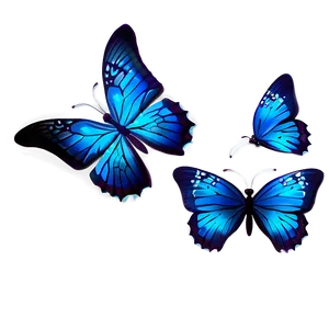 Sparkling Blue Butterflies Png Fos87 PNG Image