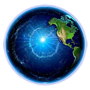 Sparkling Blue Planet Effect Png Qgc95 PNG Image