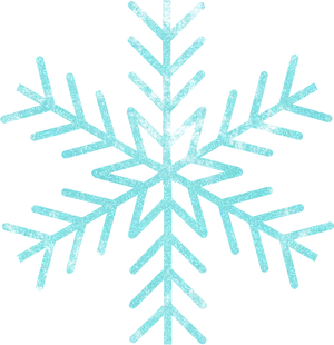 Sparkling Blue Snowflake Graphic PNG Image