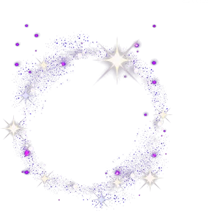 Sparkling Circle Glitter Effect PNG Image