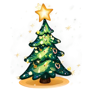 Sparkling Cute Christmas Tree Png 35 PNG Image