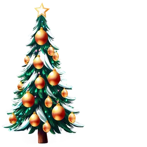 Sparkling Cute Christmas Tree Png Ggj18 PNG Image