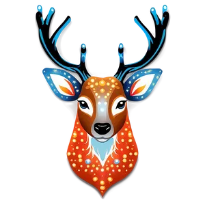 Sparkling Deer Head Decoration Png Fys PNG Image