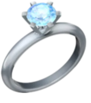 Sparkling Diamond Ring Emoji PNG Image