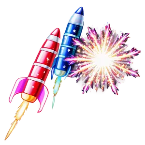 Sparkling Firework Rocket Png Jvy PNG Image