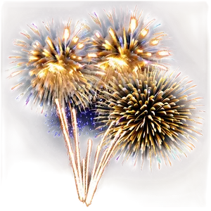 Sparkling Gold Fireworks Night Png Xln86 PNG Image