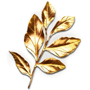 Sparkling Gold Leaves Overlay Png Vkf PNG Image