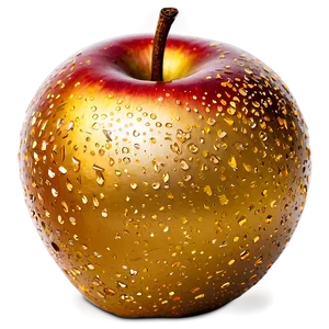 Sparkling Golden Apple Png 06132024 PNG Image