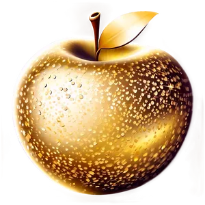 Sparkling Golden Apple Png Qqi PNG Image