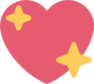 Sparkling Heart Emoji PNG Image