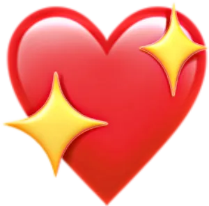 Sparkling Heart Emoji PNG Image