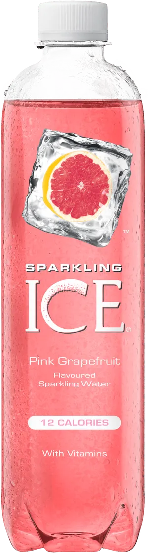 Sparkling Ice Pink Grapefruit Flavored Water PNG Image