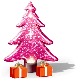 Sparkling Pink Christmas Tree Png Igx PNG Image