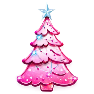 Sparkling Pink Christmas Tree Png Nes17 PNG Image