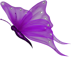 Sparkling Purple Butterfly PNG Image