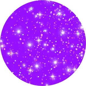 Sparkling Purple Galaxy Circle PNG Image