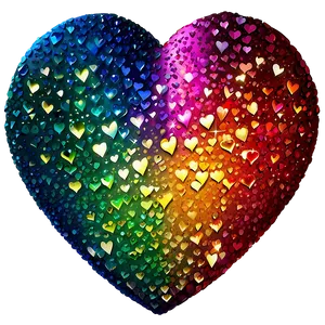 Sparkling Rainbow Heart PNG 06252024 PNG