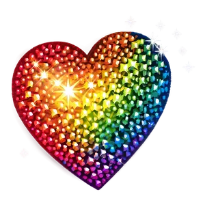 Sparkling Rainbow Heart PNG Bkf83 PNG