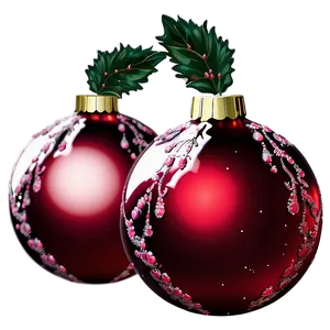 Sparkling Red Ornament Png Yvo37 PNG Image