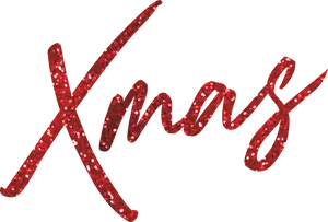 Sparkling Red Xmas Text PNG Image