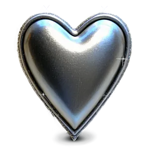 Sparkling Silver Heart Png 90 PNG Image