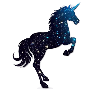 Sparkling Unicorn Silhouette Png Fsi68 PNG Image