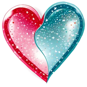 Sparkling Valentine Heart Png Vrn PNG Image