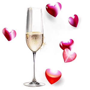 Sparkling Valentine's Day Wine Png Wmj15 PNG Image