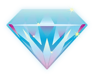 Sparkling Vector Diamond Illustration PNG Image