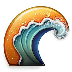 Sparkling Wave Emoji Png Ujb PNG Image