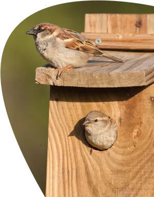 Sparrowson Birdhouse PNG Image