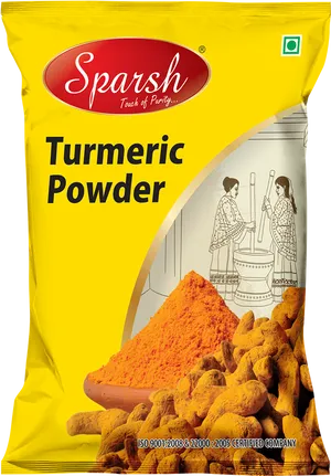 Sparsh Turmeric Powder Package PNG Image