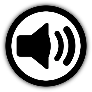 Speaker Icon Blackand White PNG Image