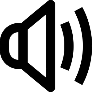 Speaker Volume Icon Black PNG Image