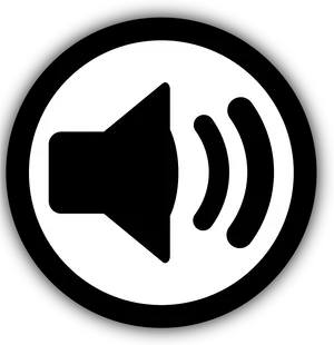 Speaker Volume Icon Blackand White PNG Image