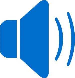 Speaker Volume Icon Blue PNG