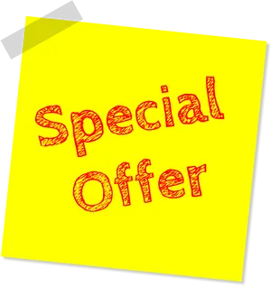 Special Offer Post It Note PNG Image