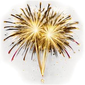 Spectacular Gold Fireworks Effect Png Xum PNG Image