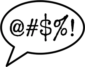 Speech Bubble Expletive Symbols PNG Image