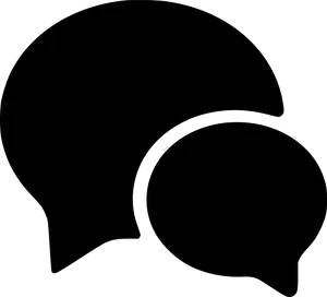 Speech Bubble Icon Black PNG Image