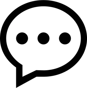 Speech Bubble Icon Black PNG Image