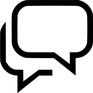 Speech Bubble Icon Black PNG Image