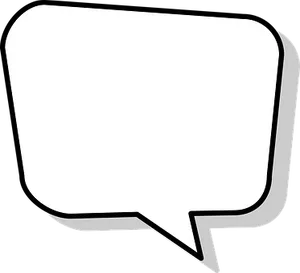 Speech Bubble Icon Blackand White PNG Image