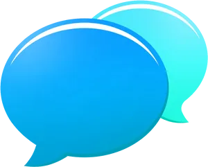 Speech Bubble Icon Blueand Green PNG Image