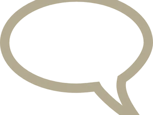 Speech Bubble Icon Golden Outline PNG Image